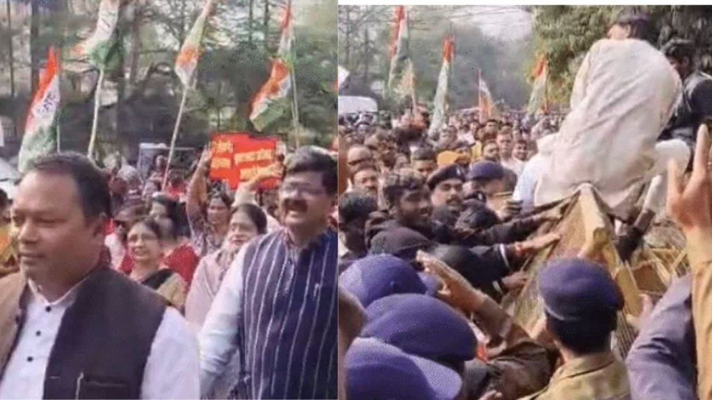 Congress protest in Jabalpur