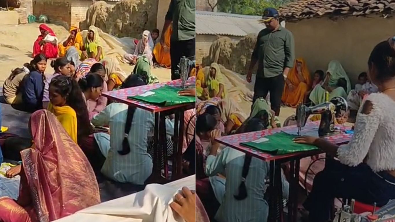 In Rewa, retired soldiers are teaching sewing to women