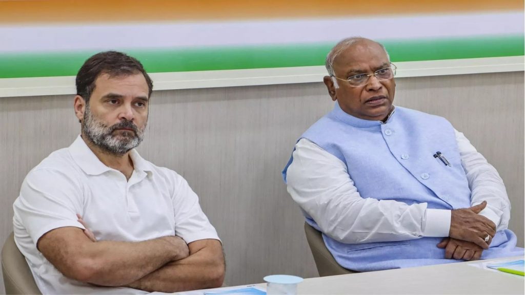 Rahul Gandhi and Mallikarjun Kharge