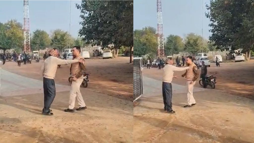 BJP MLA Ramesh Khatik brother manhandles a policeman