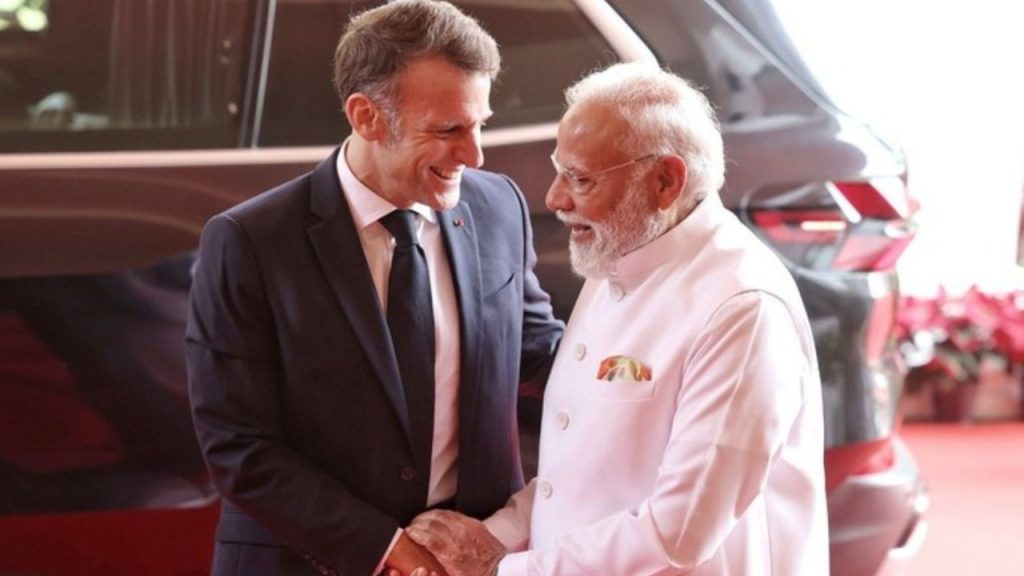 PM Modi and Emmanuel Macron