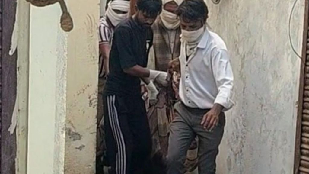 The body was taken out from inside the house