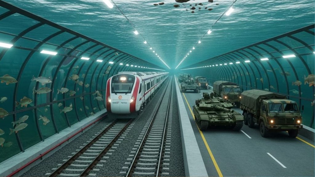 Underwater twin tube tunnel