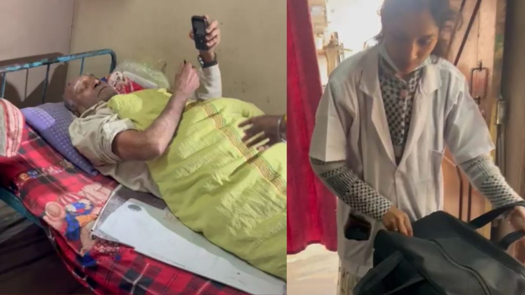 In Madhya Pradesh, elderly people are being treated after reaching their homes.