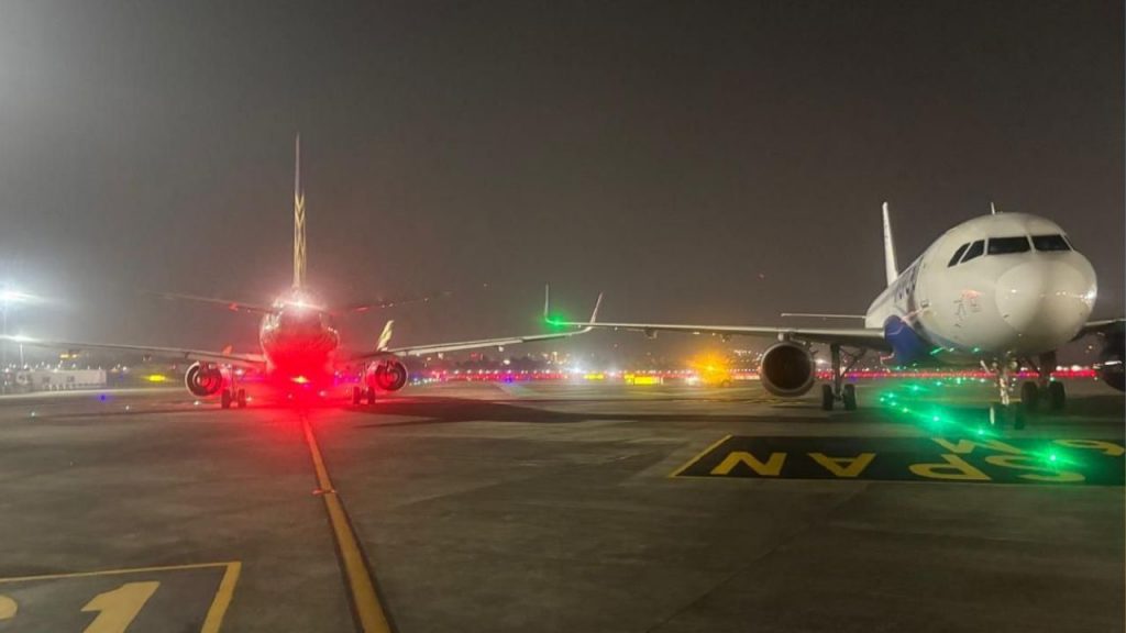 Wings of Air India and Indigo planes collided.