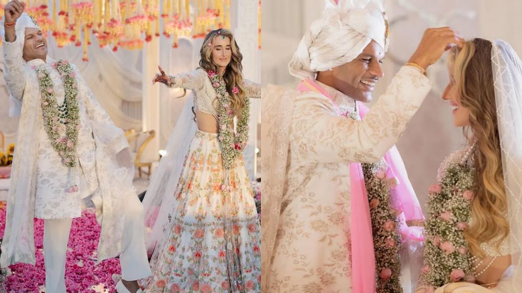 shikhar dhawan and sophie shine
