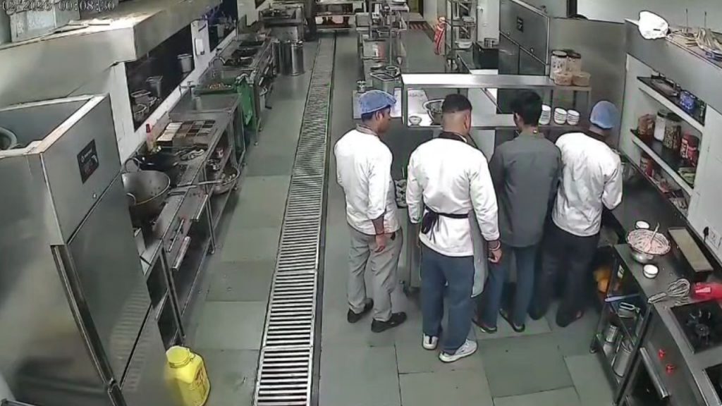 Accused of cooking and eating non-veg food in a pure vegetarian restaurant in Ujjain.