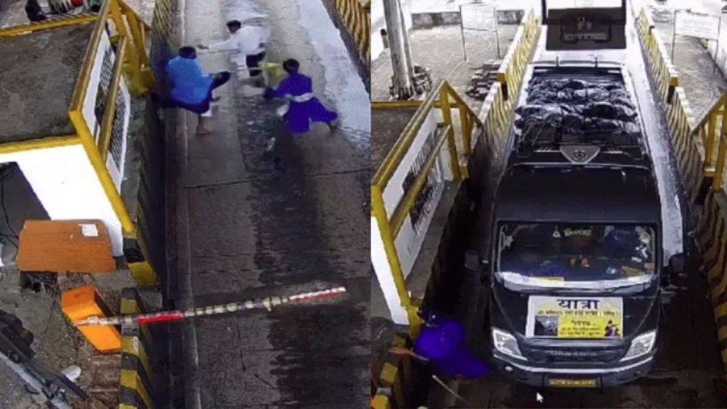 Nihang Sikhs attack toll plaza.