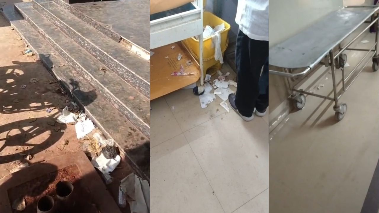 There is chaos in the civil hospital of Mauganj.