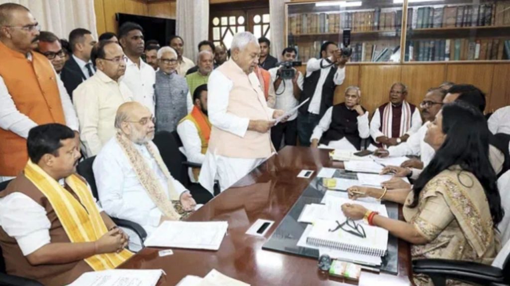 Home Minister Amit Shah was also present at the nomination of Nitin Navin and Nitish Kumar.