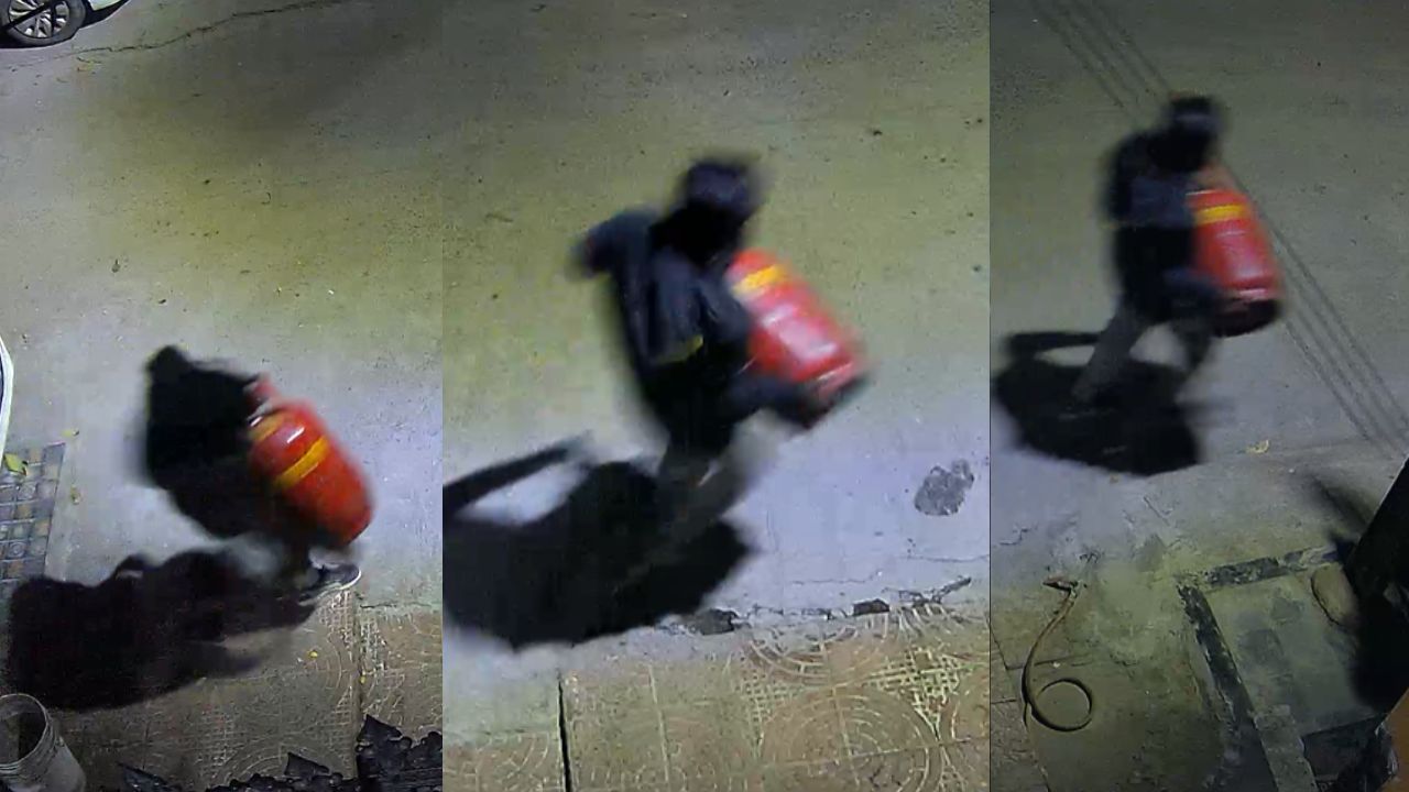 Four gas cylinders stolen from a retired judge home in Bhopal incident was recorded on CCTV
