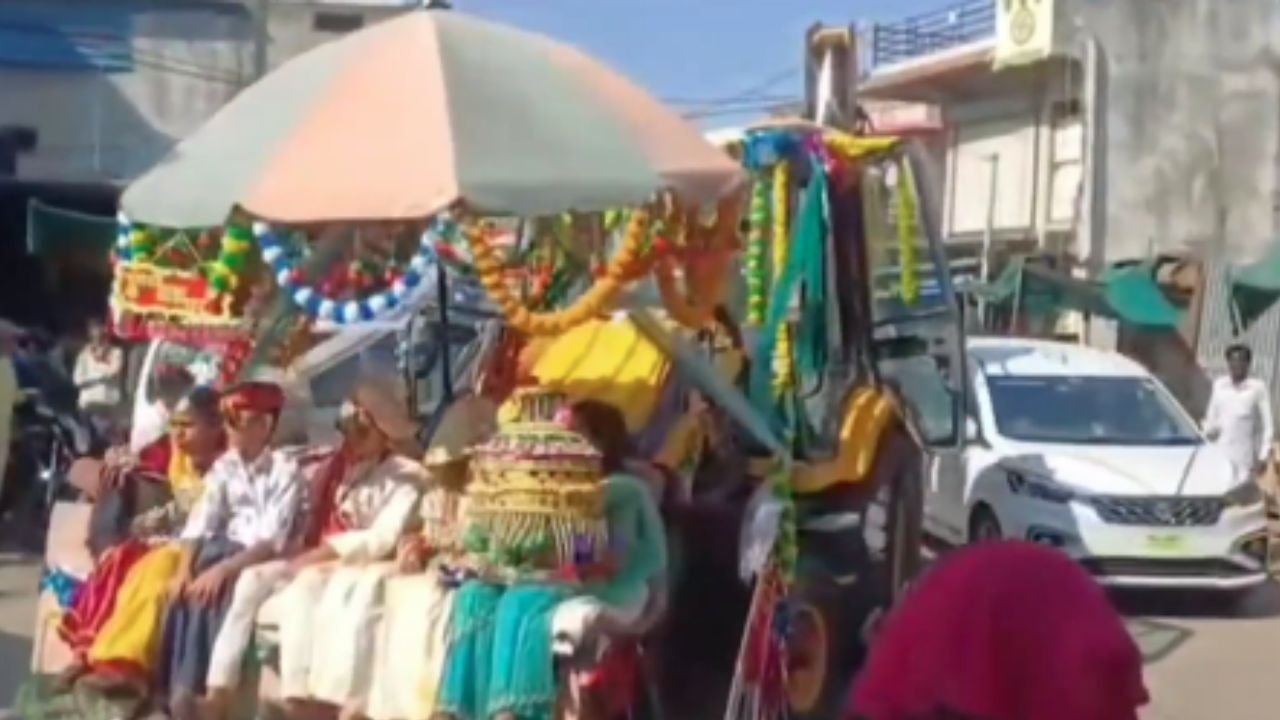 bulldozer wedding