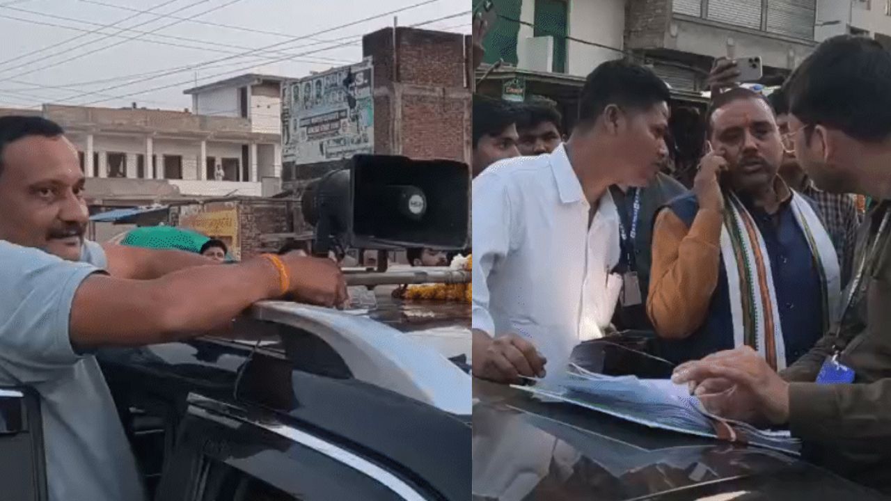 gwalior congress mla suresh raje 10 thousand fine for illegal hooter police checking in dabra