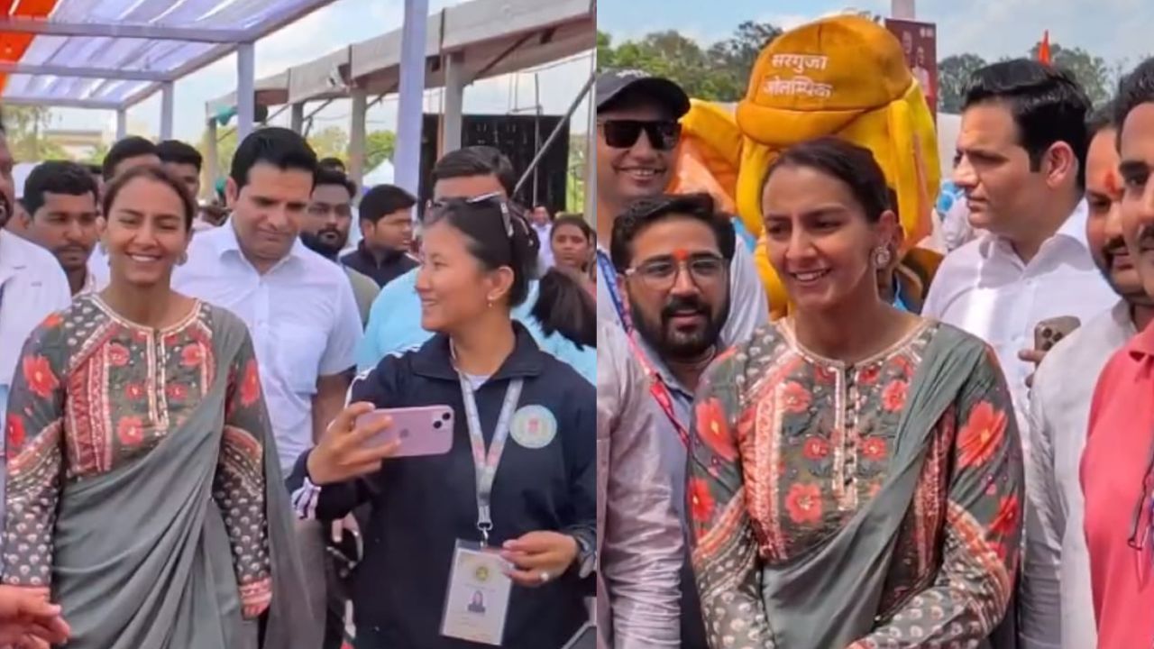 surguja olympic Wrestler Geeta Phogat met with athletes