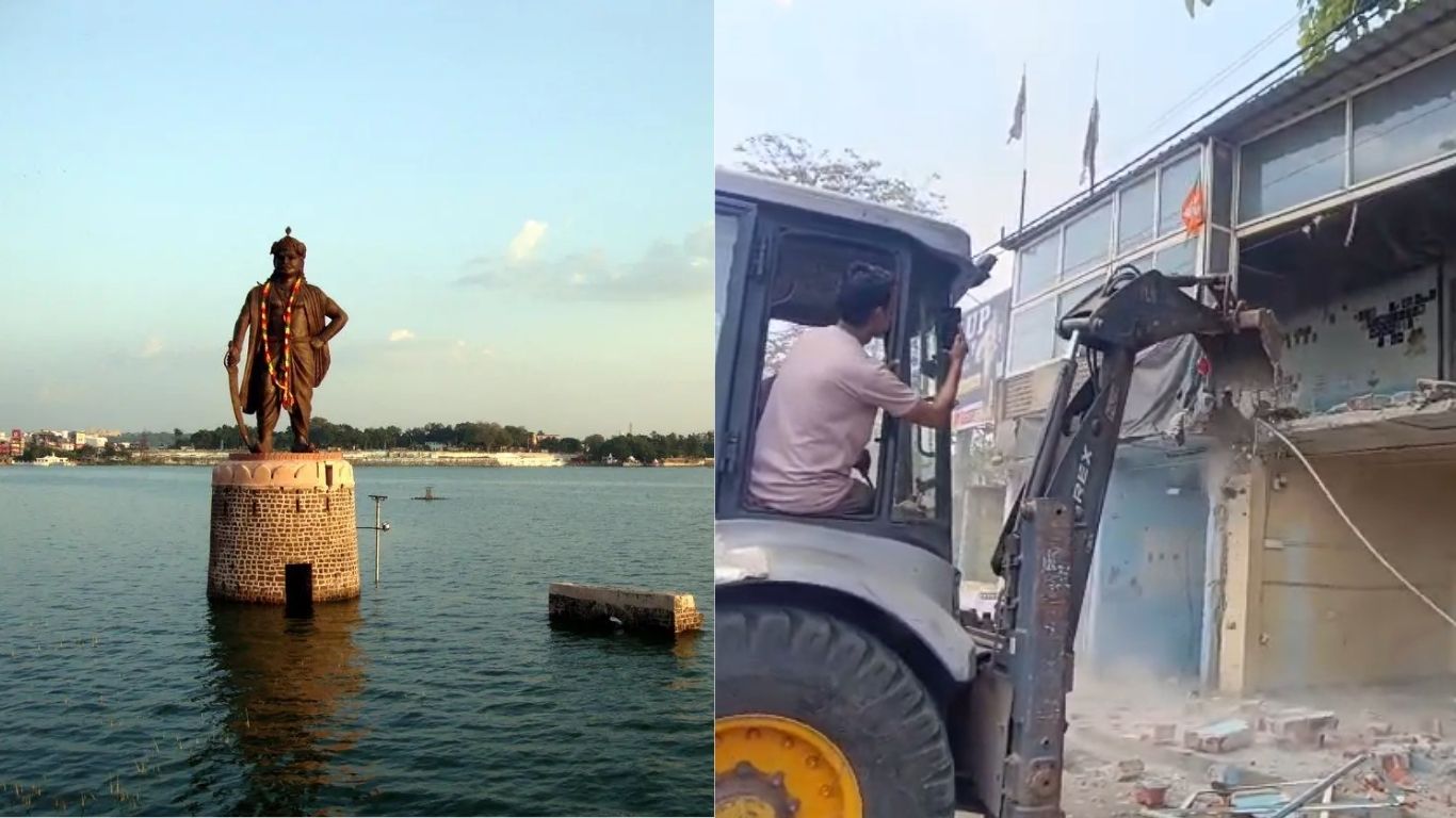 Action Taken Against Illegal Construction Near Bada Talab
