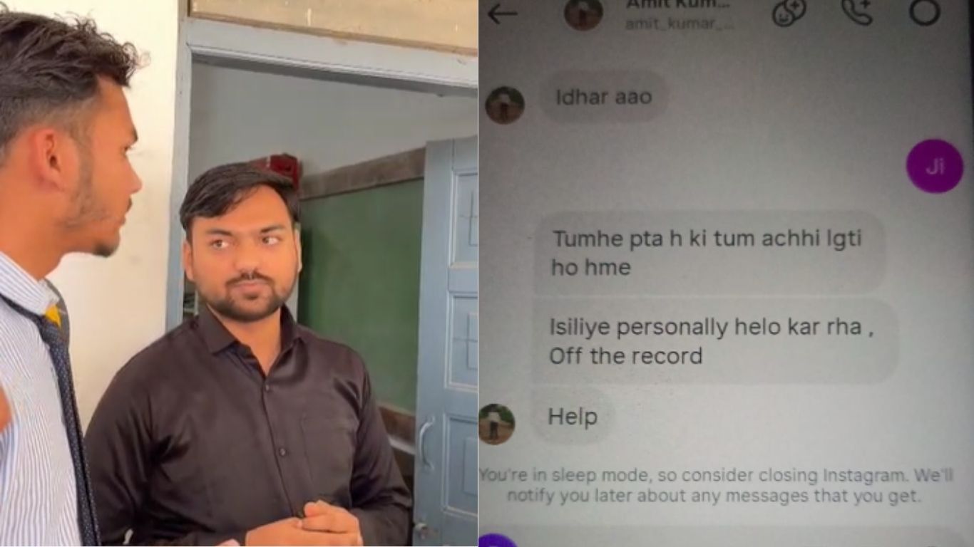 Teacher sent objectionable messages to a female student.