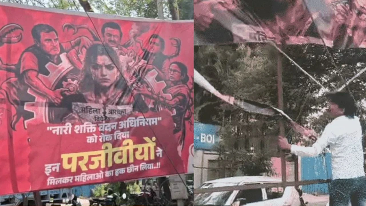 A controversy erupted in Bhopal over posters featuring 'Parajivi'.