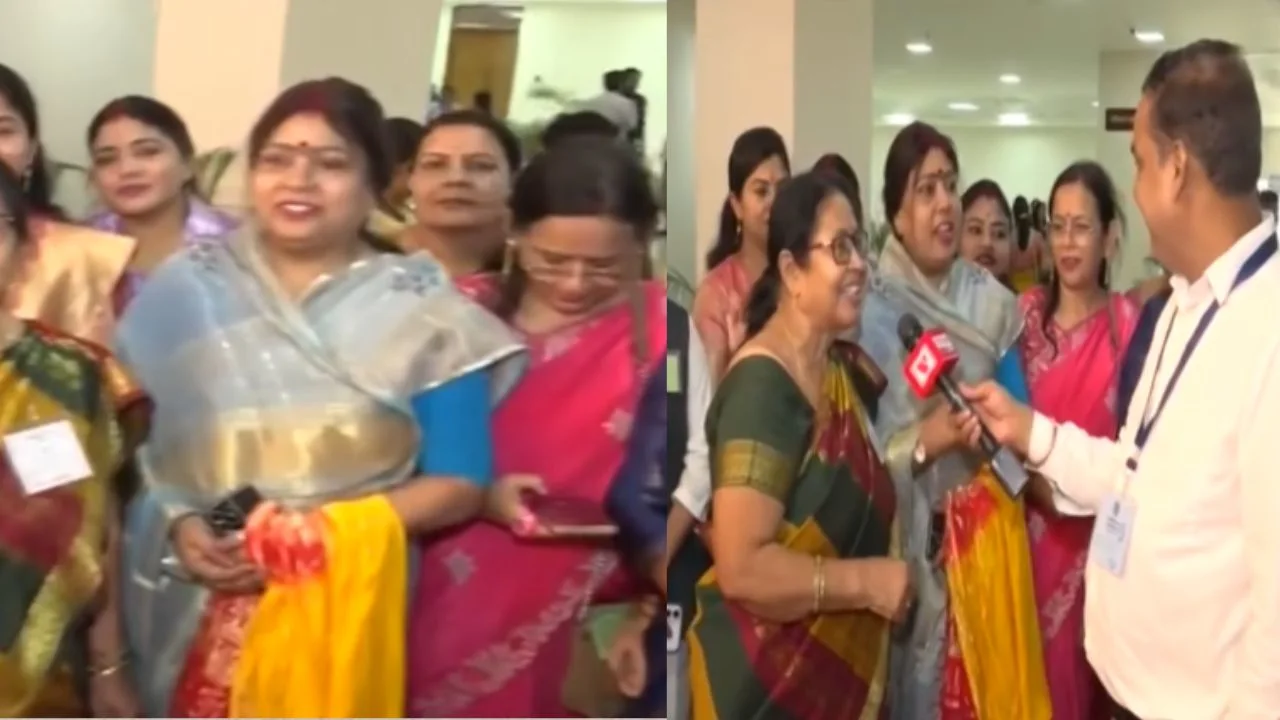 Women arrived to attend the special session