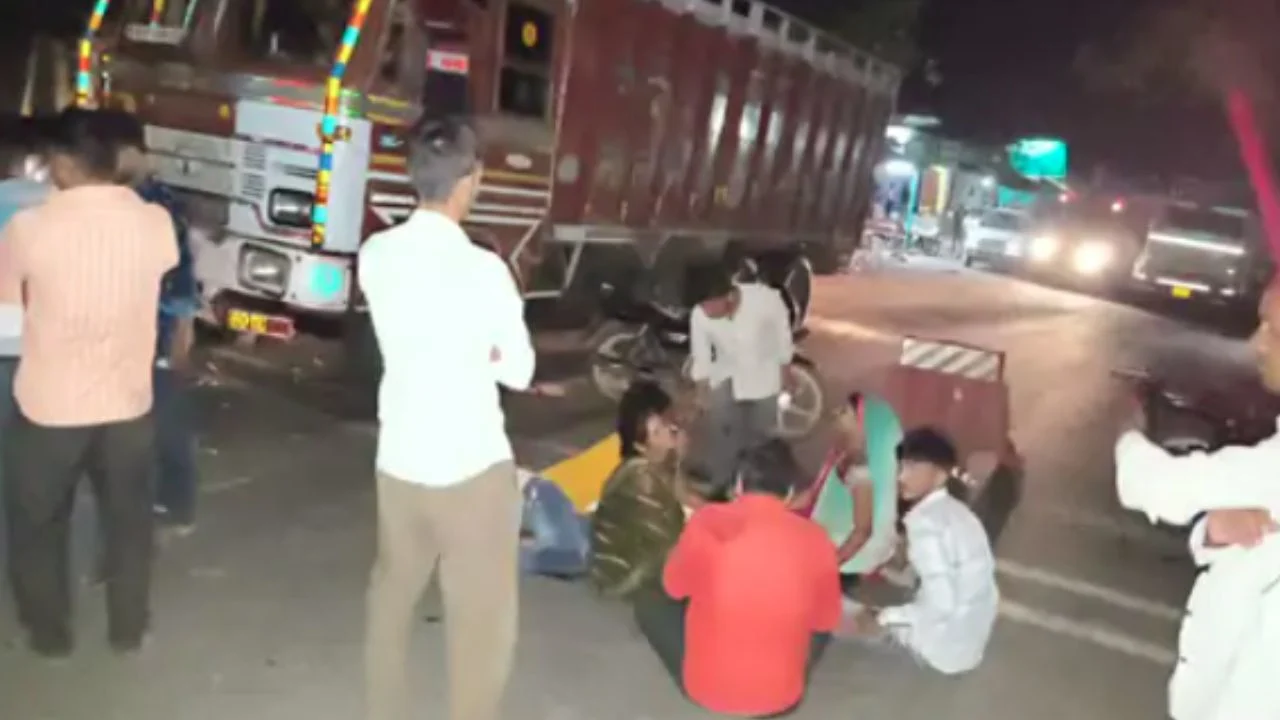 Family members staged a road blockade.