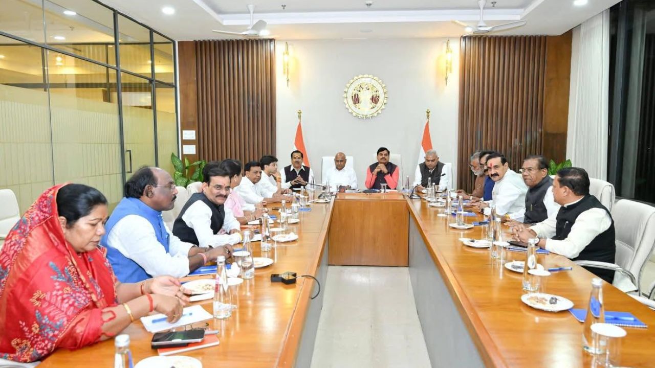 bhopal cm house BJP Core Committee meeting cm mohan yadav