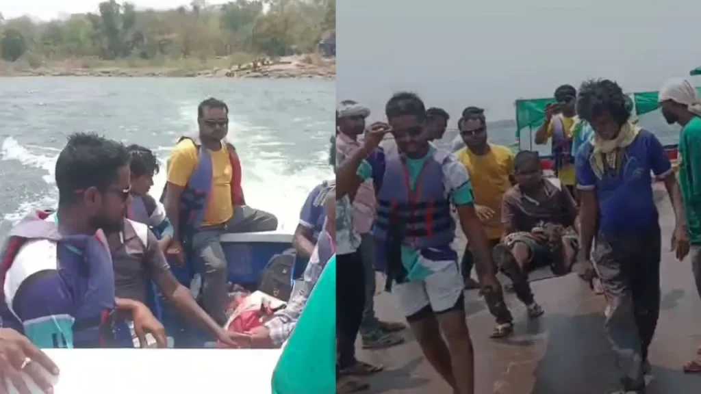 dhamtari gangrel dam water ambulance sick worker rescued within 20 minutes