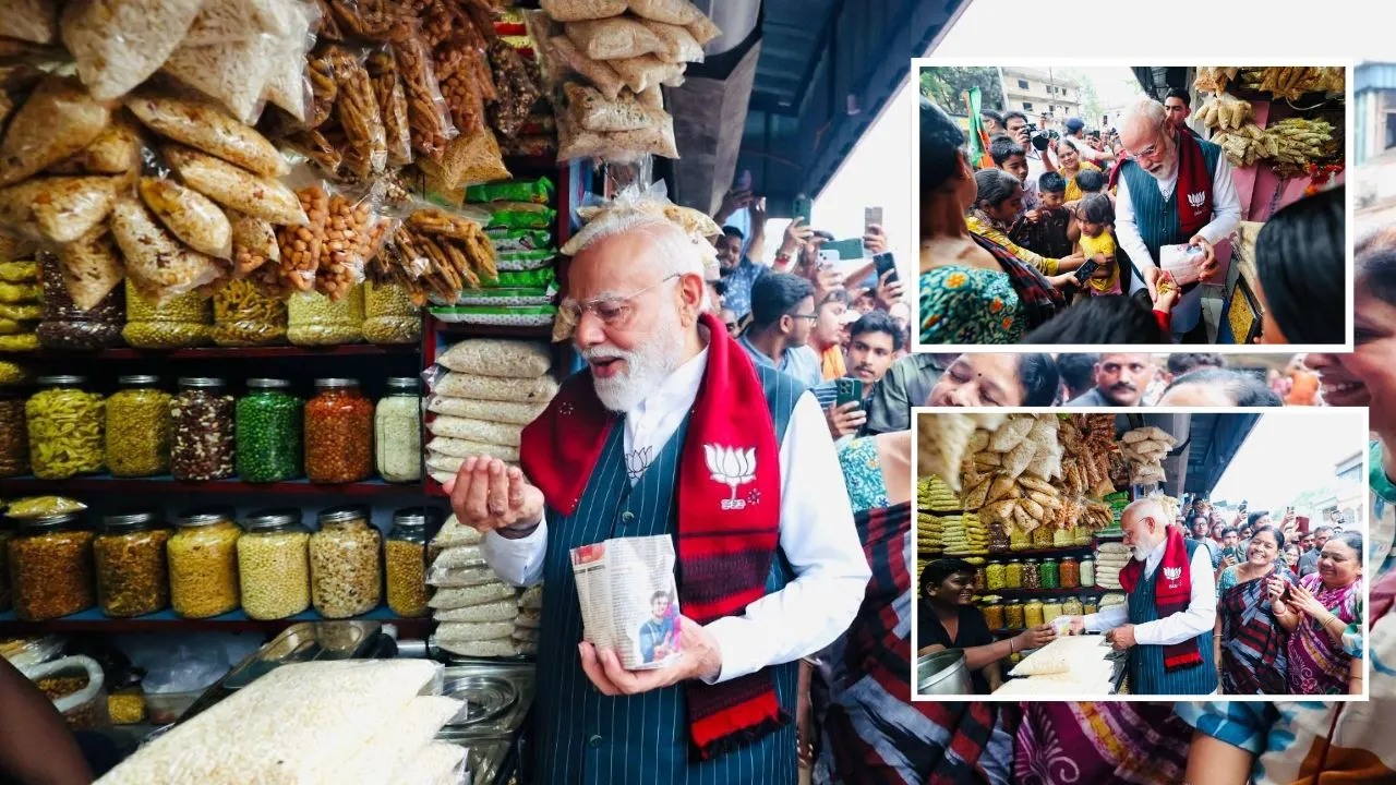 झालमुड़ी की दुकान पर पीएम मोदी