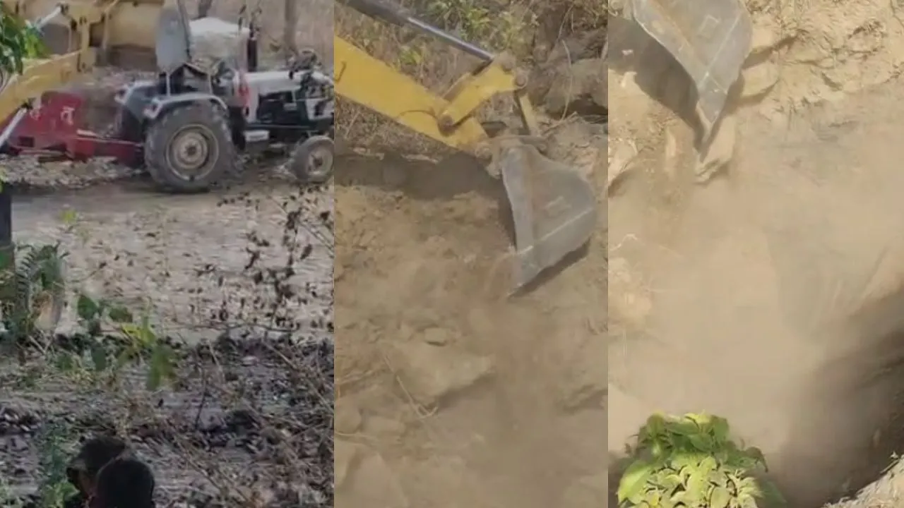 Shahdol Illegal mining coal and tractor Seized mining department action