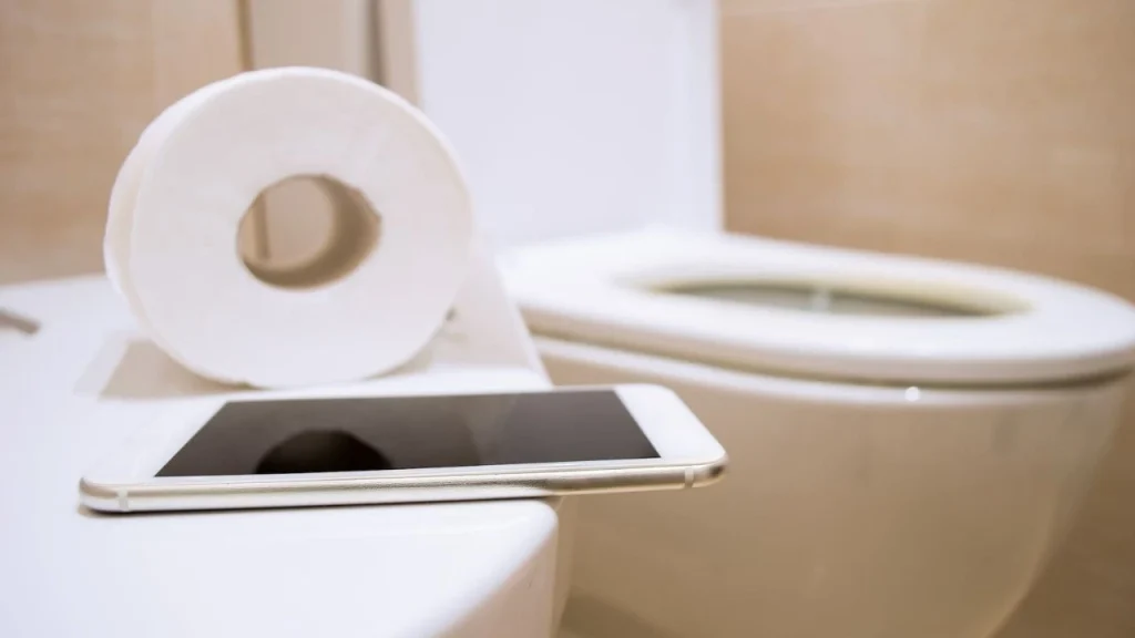 toilet seat mobile using habit risks warning signs