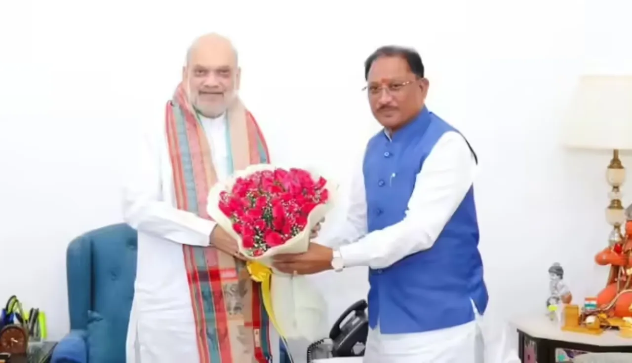 Amit shah, CM Vishnu Deo Sai