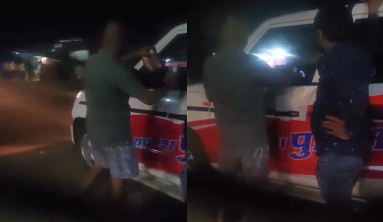 Beer Delivered To Police Car