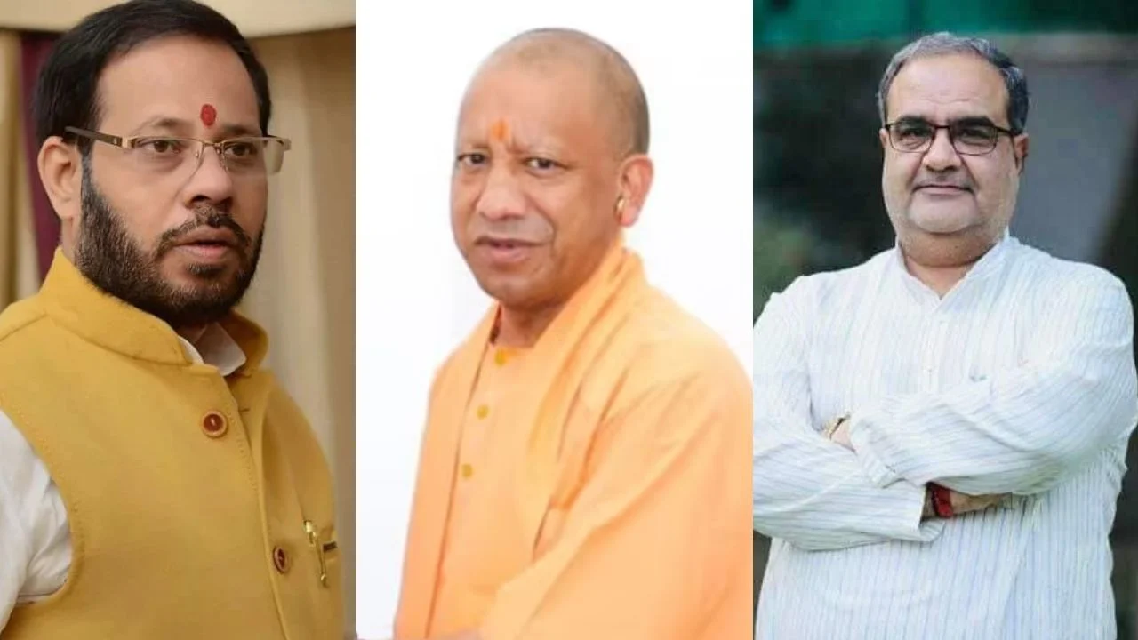 मनोज पांडेय, सीएम योगी और भूपेंद्र चौधरी
