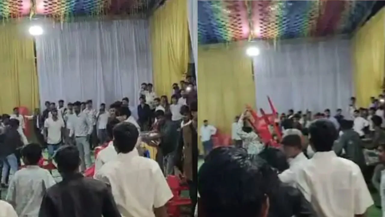 Dispute over salad at a wedding ceremony.