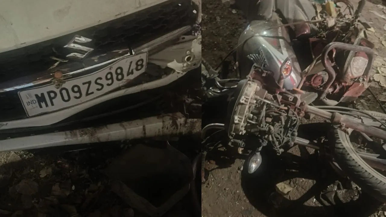 The collision was so severe that the constables' bike was badly damaged.