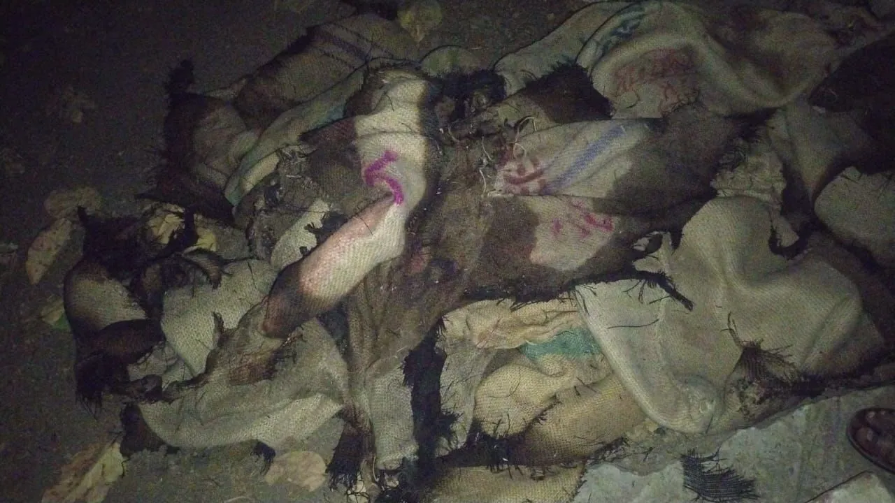 Due to fire in Barwani Agricultural Produce Market, goods worth lakhs of rupees of traders were burnt to ashes.