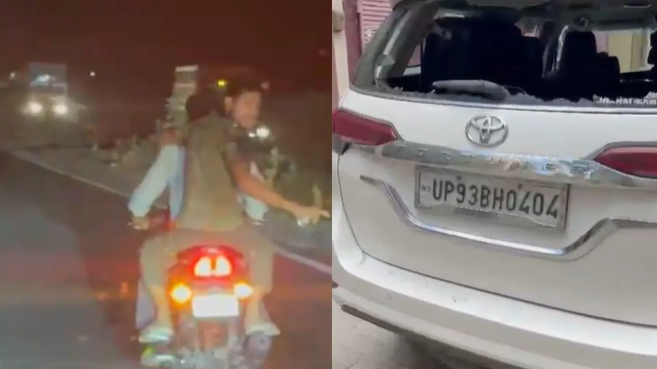 In Morena, miscreants tried to rob a family travelling in a car.