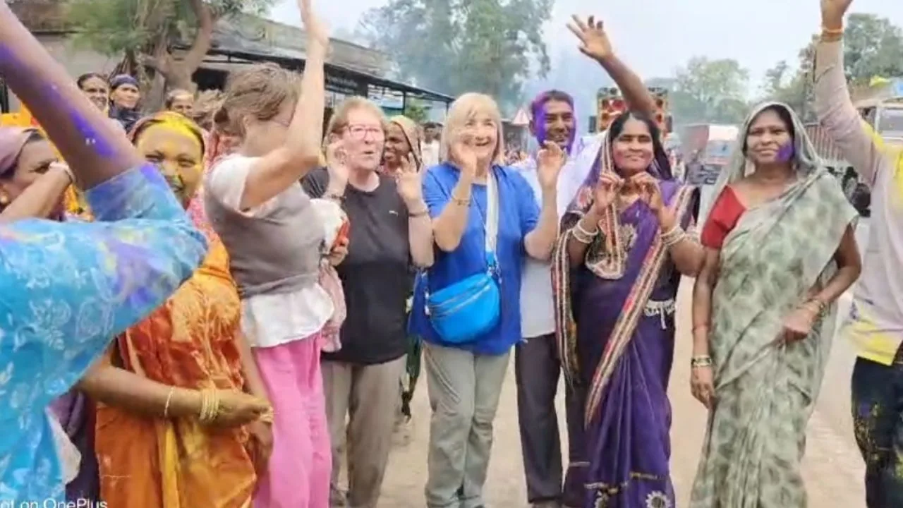 Foreign Tourists Dance at Wedding
