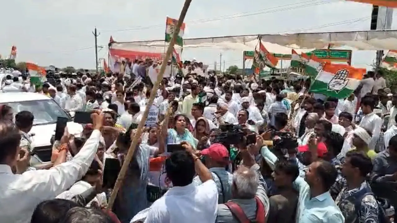 Congress Protest in Morena