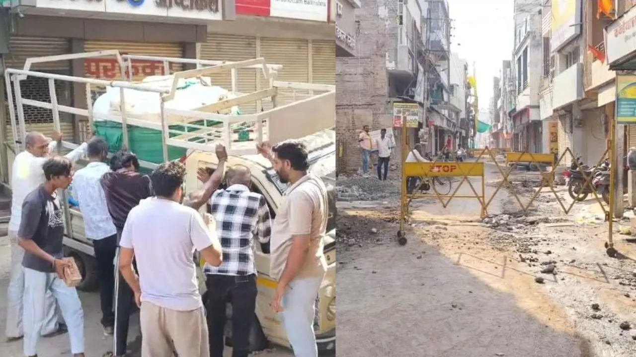 Road Caves In in Barwani