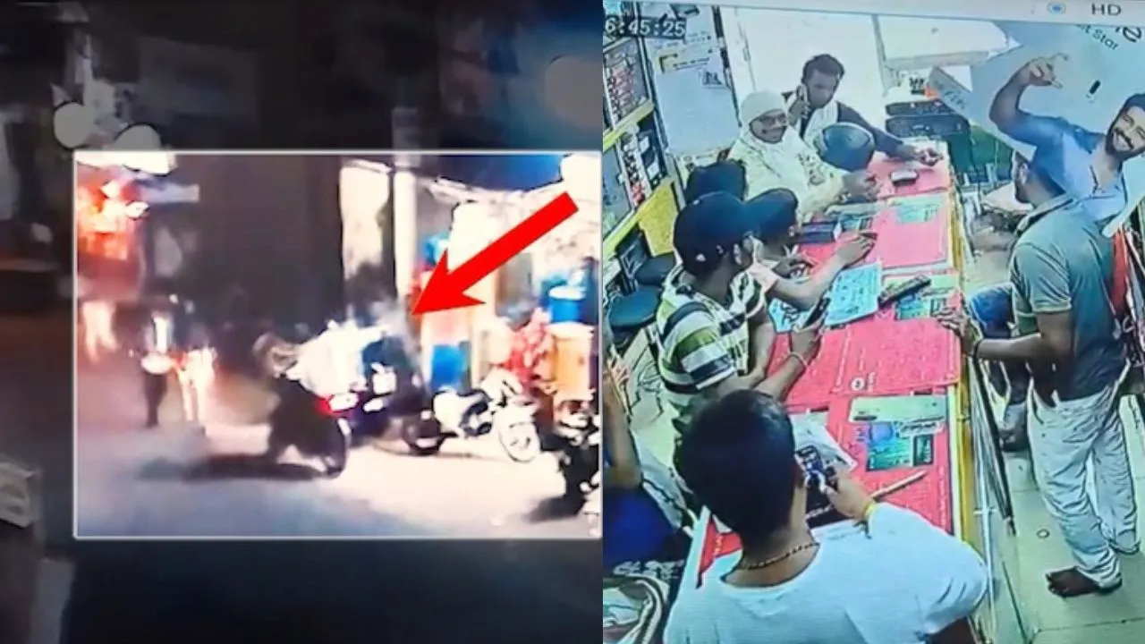 The shop employees and customers were present inside and the criminals were firing outside.