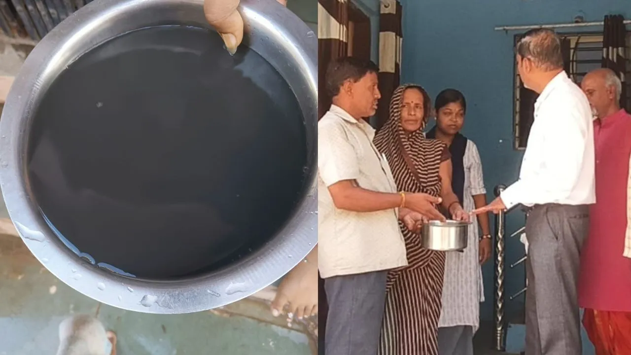 In Barwani, gutter-like water is coming from the taps of houses.