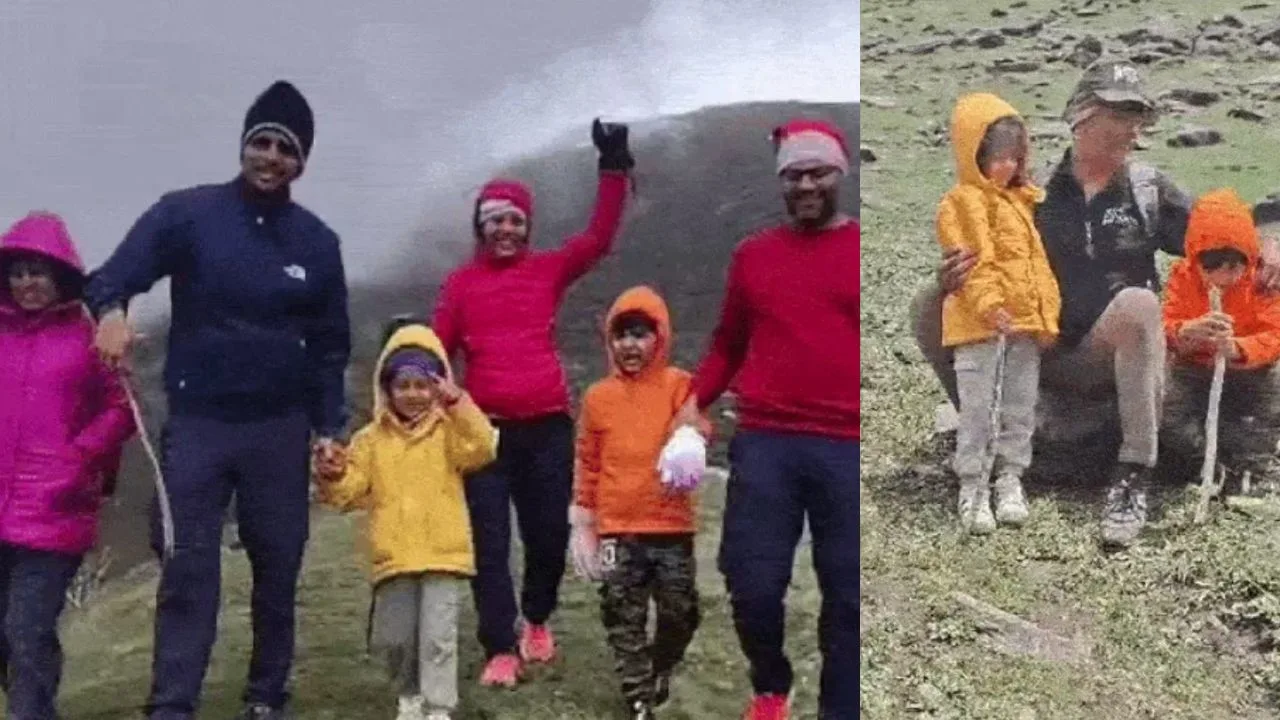 5-year-old Arya and 6-year-old Dhairya went trekking in sub-zero temperatures.