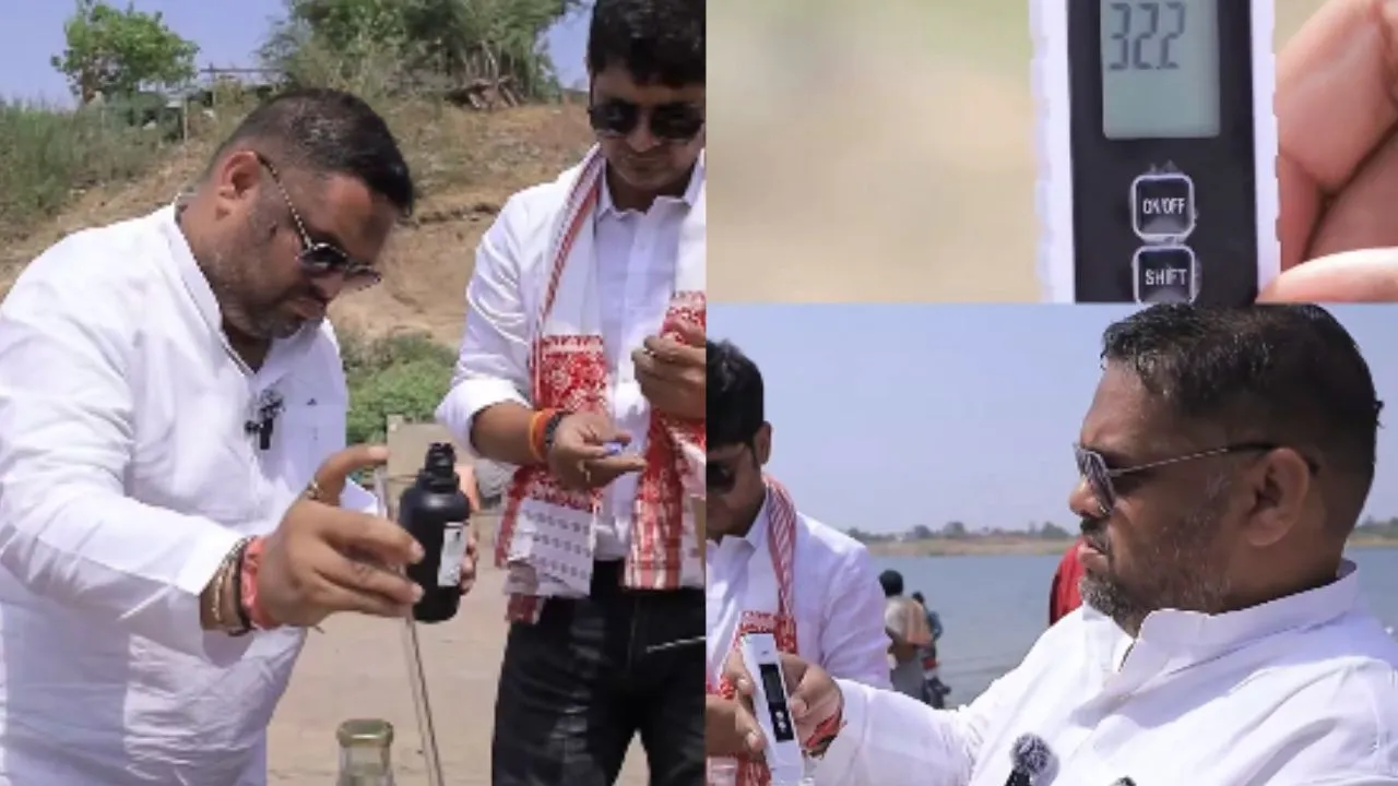 Priyank Kanoongo did water testing in Barwani.