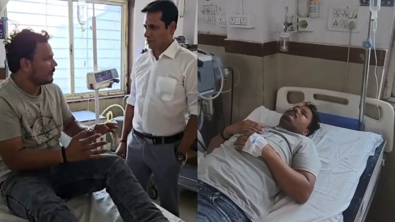 After reaching the hospital, the collector himself met the youth and enquired about his condition.