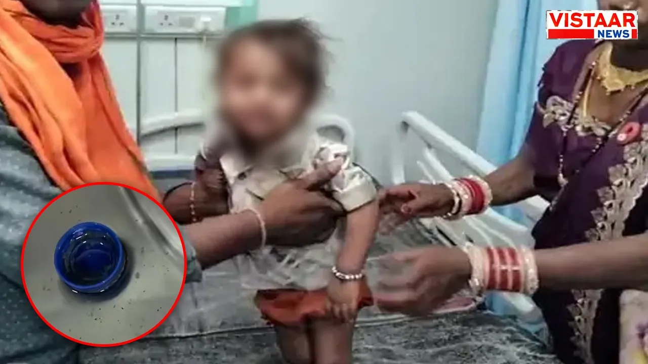 In Khargone, a cold drink lid got stuck in the throat of a 13-month-old innocent child.