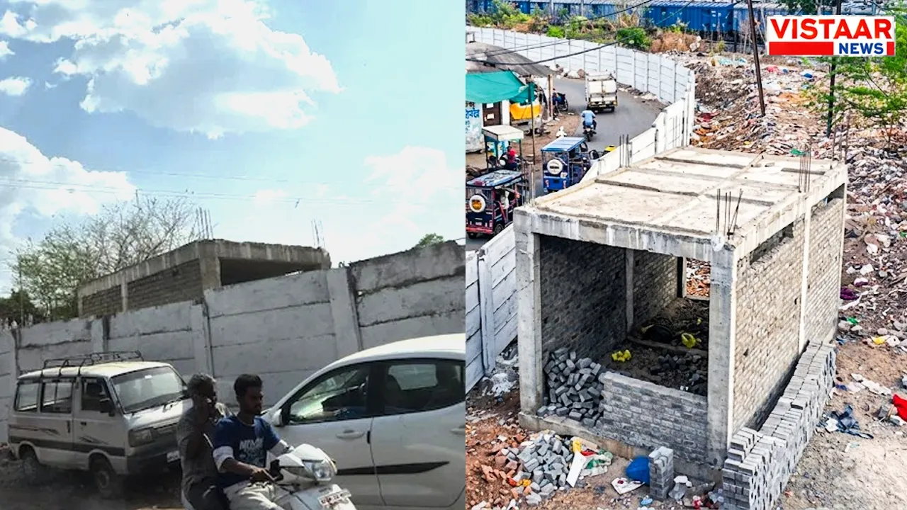 Railways and Municipal Corporation came face to face over the toilet built near the 90 degree bridge in Bhopal.