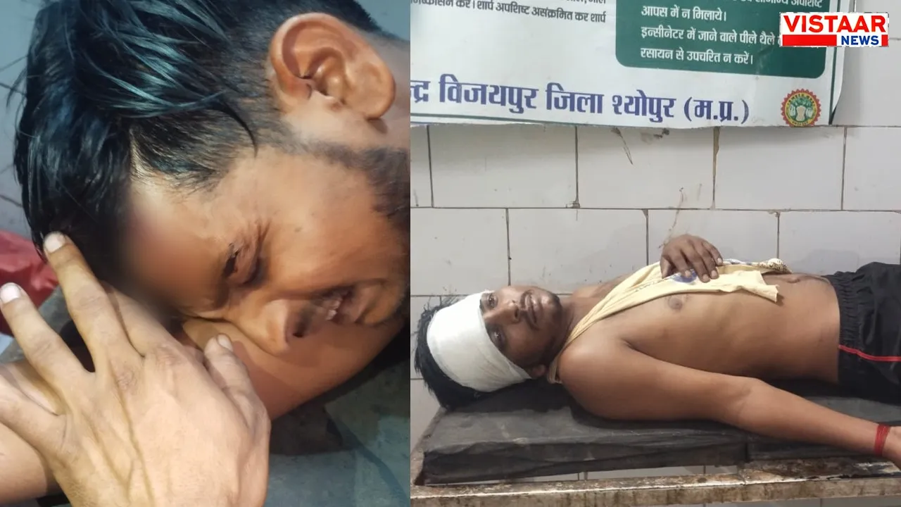 A disabled person was beaten with sticks in Sheopur.