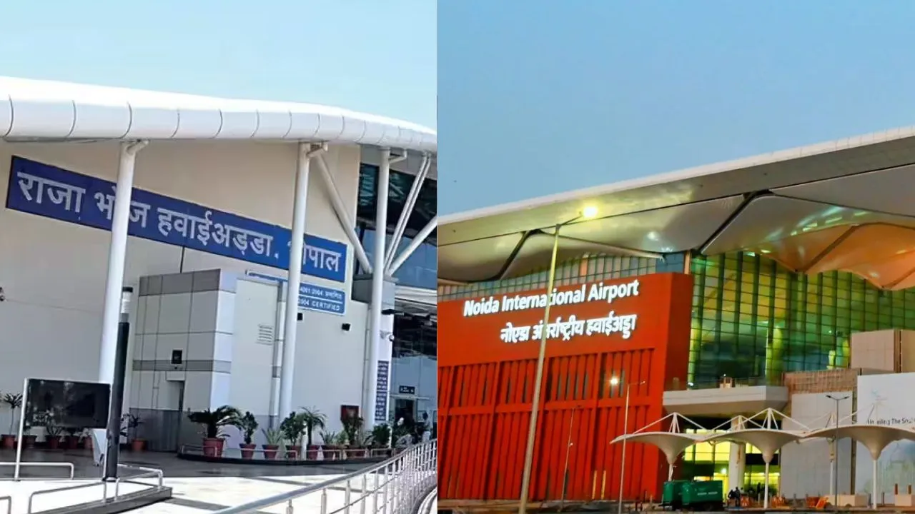 bhopal noida flight fare schedule and timing
