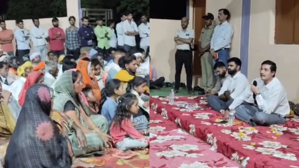 khandwa collector rishav gupta stayed at dabhia village listened to villagers problems