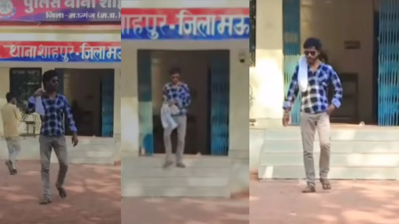 mauganj shahpur police station young man make reel serious issue