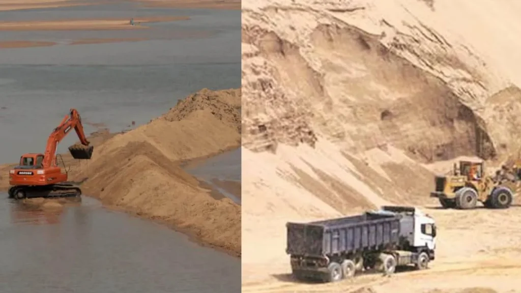 Chhattisgarh illegal sand mining action